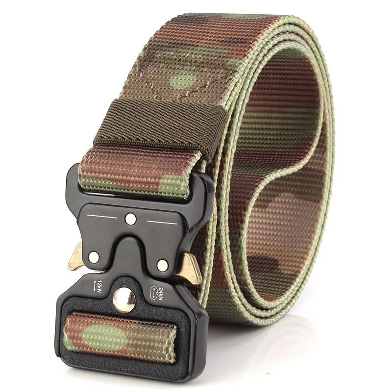 

Drop Shipping Mens Tactical Belt Military Nylon Belt Outdoor multifunctional Training Belt Combat Belts Sturdy Waistband
