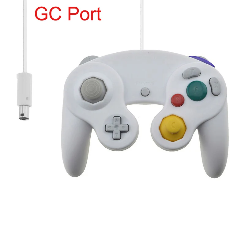 USB проводной контроллер Вибрационный амортизатор джойстик для kingd Gamecube для NGC для GC для ПК Компьютерные аксессуары - Цвет: GC Interface White
