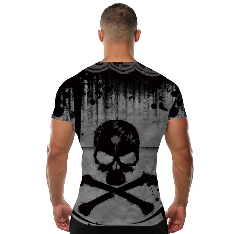 KYKU Skull T Shirt Men Devil Tshirt Punk Rock Clothes 3d T-shirt Hip Hop Tee Casual Cool Mens Clothing 2018 New Summer Top Homme KYKU Skull T Shirt Men Devil Tshirt Punk Rock Clothes 3d T-shirt Hip Hop Tee Casual Cool Mens Clothing 2018 New Summer Top Homme