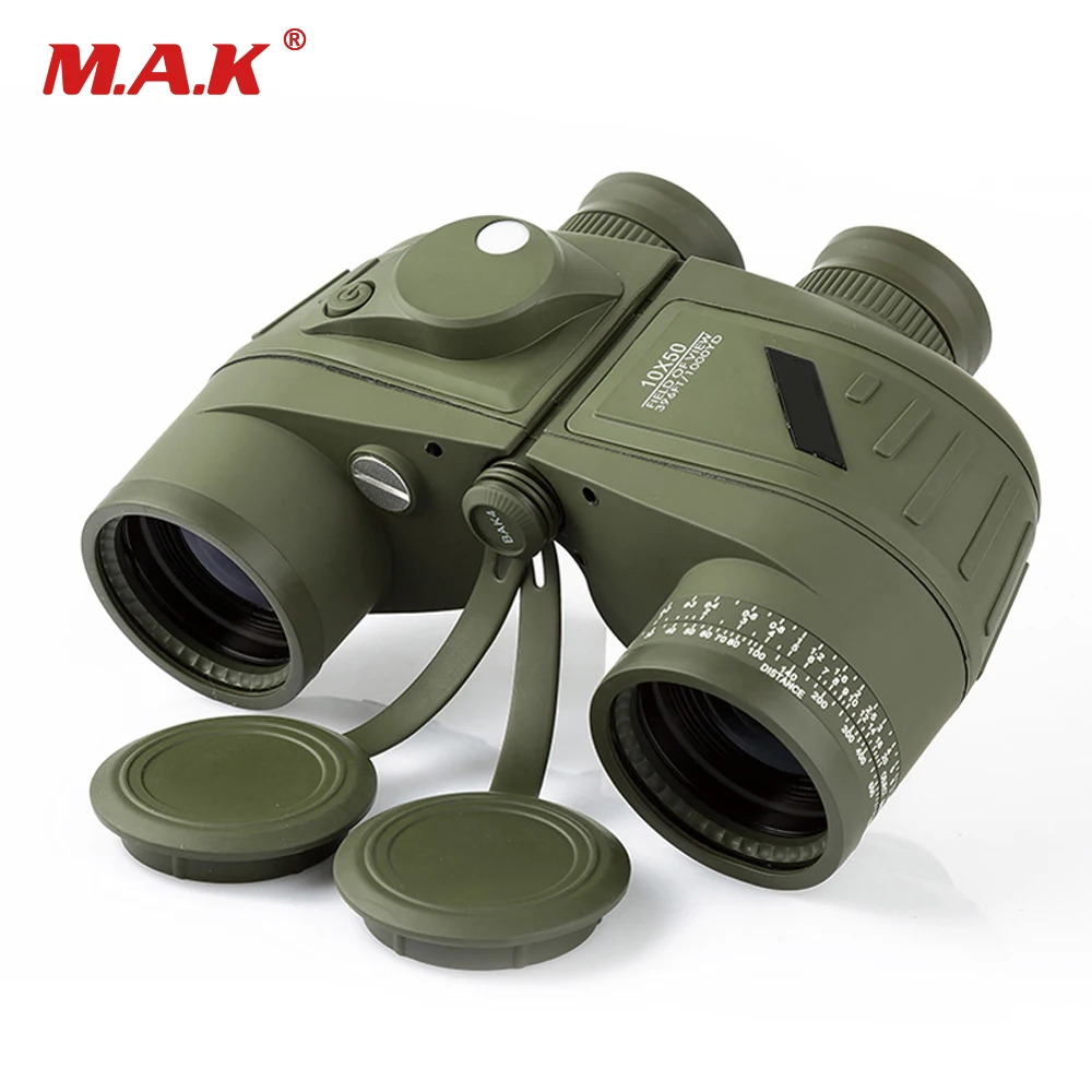 10x50 للماء البحرية تلسكوب Fogproof HD مناظير مع rangefinder البوصلة شبكاني إنارة للرؤية الليلية الصيد 10x50 للماء البحرية تلسكوب Fogproof HD مناظير مع rangefinder البوصلة شبكاني إنارة للرؤية الليلية الصيد