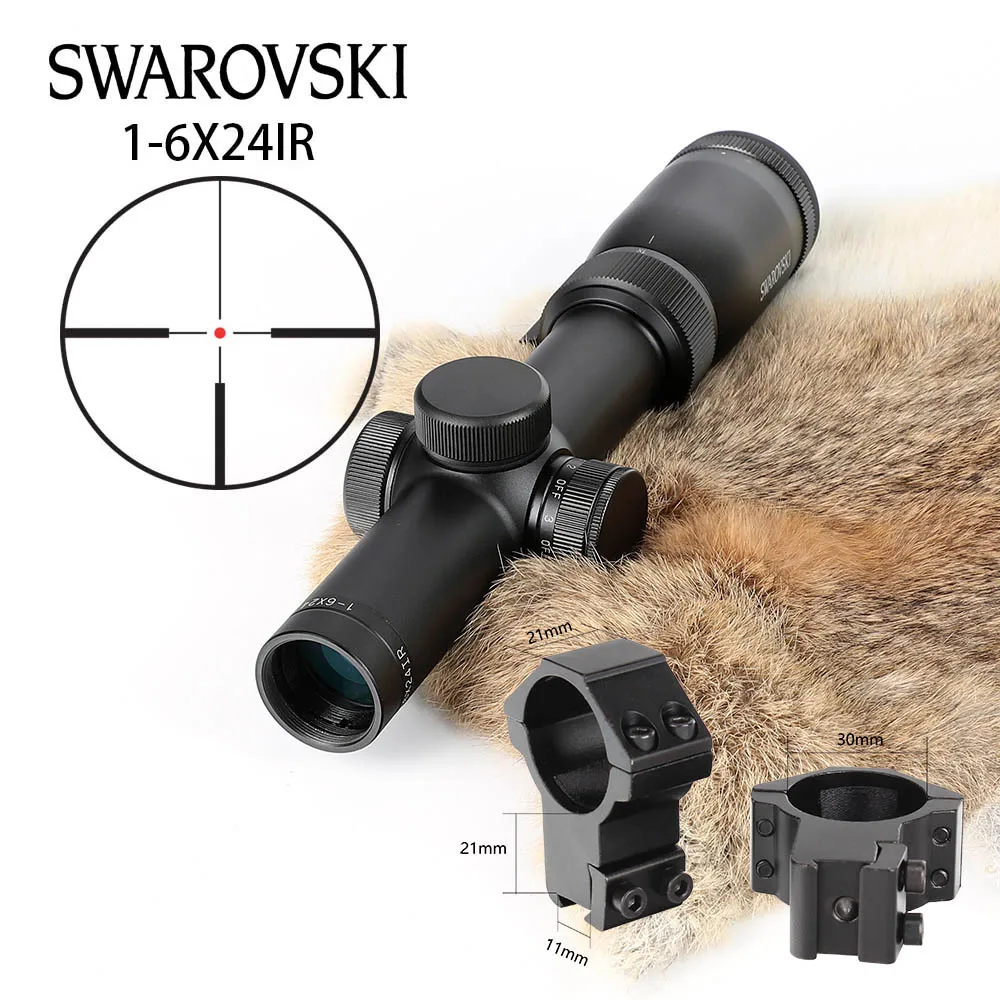 Имитация Swarovskl прицел 1-6x24IRZ3 F15 или F101 круглый в горошек перемежать дифференциации смотровое Стекло прицел сделано в Китае - Цвет: F15 Reticle 11mm