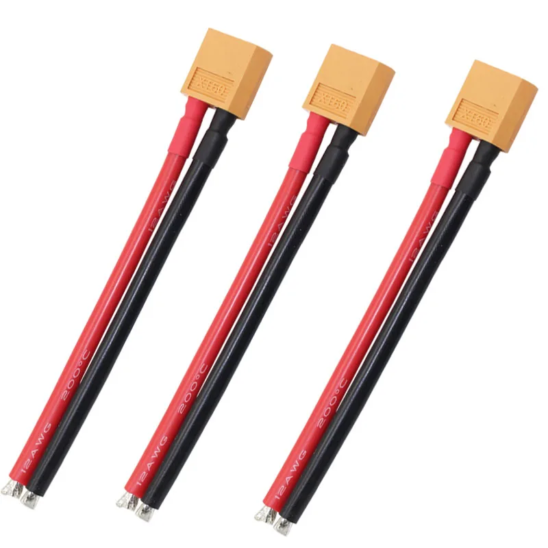 50 шт./лот RC Lipo Battery XT60 Штекерный разъем в 12AWG мягкий силиконовый кабель |