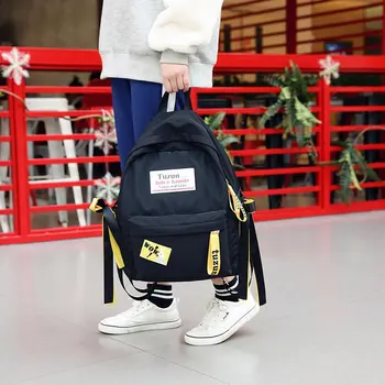

Fashion Preppy Style Schoolbag Bow Cartoon Letters Oxford Backpacks 2019 New Arrival Female Students School Bags Shoulder Bags