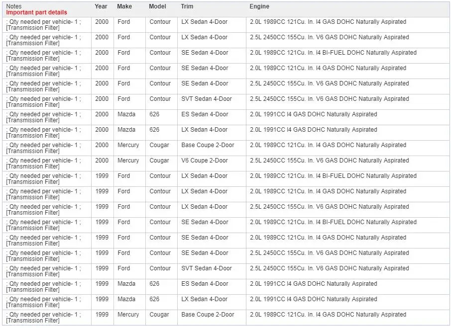 Авто транс-фильтр подходит для Mazda Tribute Ford Escape Mercury Mariner OEM FW60-21-500 F3RP-7G186AA F3RZ-7A098A FW50-21-500