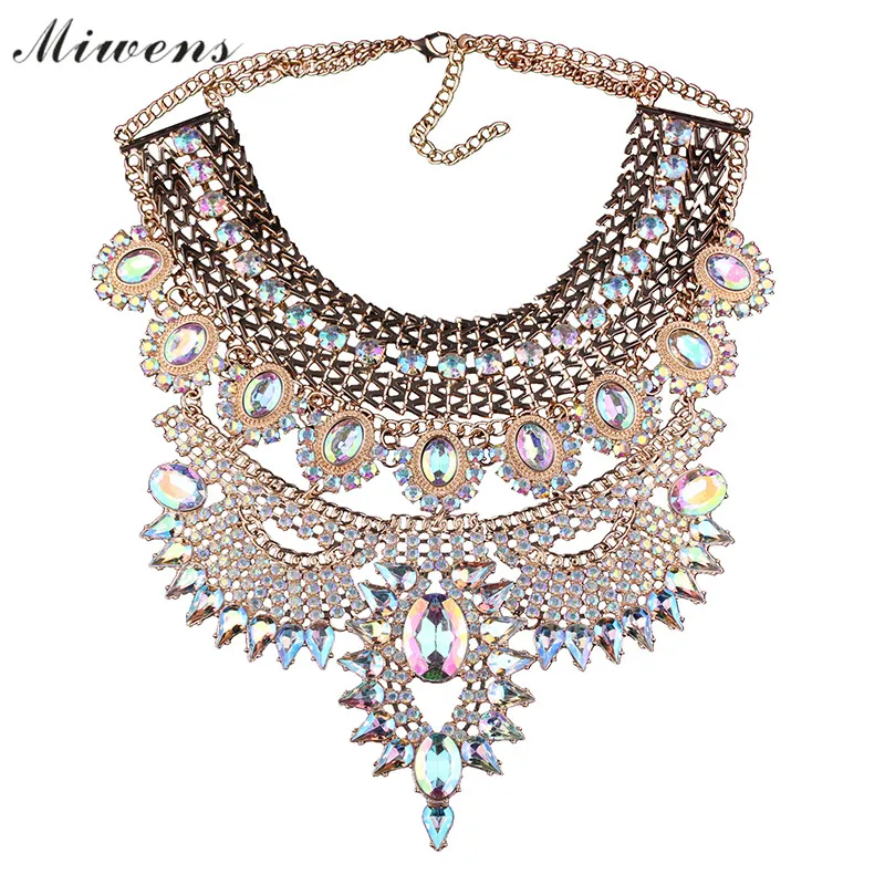 

Miwens brand 2017 New fashion large crystal necklace female pop ball jewelry wholesale 2017011820