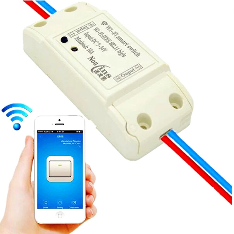 

1ch 7v 9v 12v 24v Dc Wifi Switch Relay Domotica Module Control By Phone On Android And Ios For Light Garage Door