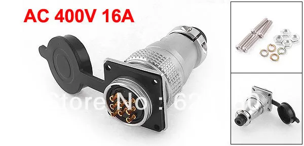 

Y28-8 Waterproof 8 Pin Electric Deck Aviation Connector Adapter Plug AC 400V 16A