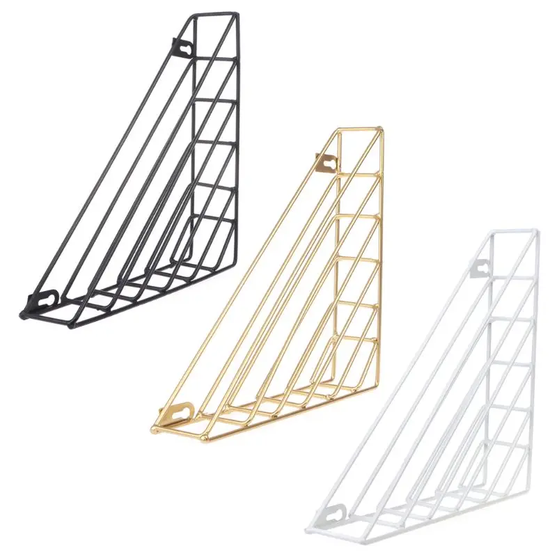 Скандинавский геометрический держатель для журналов, железный стеллаж для хранения журналов, настенная корзина, Домашний Органайзер, Декор, органайзер для журналов