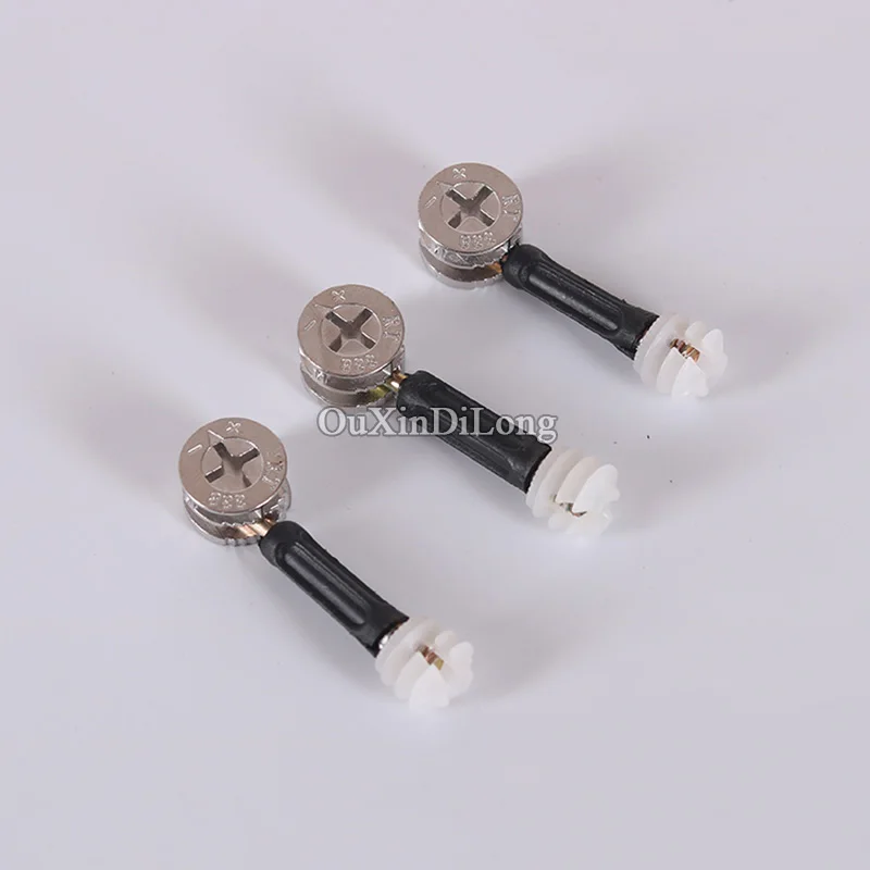 

Brand New 100Sets 3 in 1 Furniture Connecting Fittings Connector Cam Fitting Eccentric Wheel with Dowel and Pre-inserted Nut