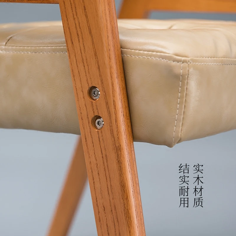Обеденный стул из твердой древесины, обучающий обеденный стол, стул, современный минималистичный подлокотник, кресло для отдыха