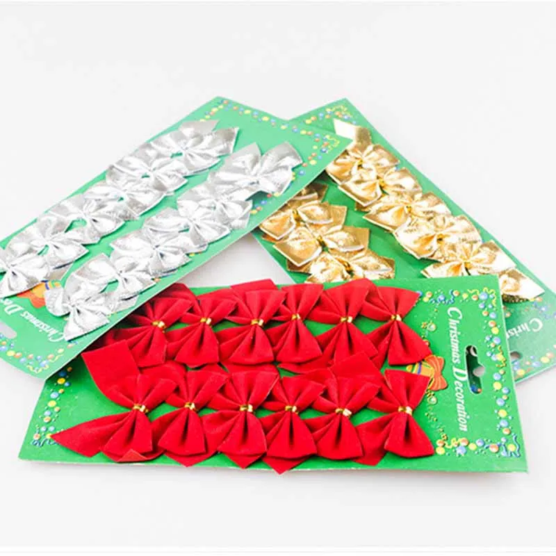 12 шт./лот, галстук-бабочка, рождественская подвеска, подвесные Новогодние рождественские украшения для дома, DIY, украшения на елку, Kerst Decoratie