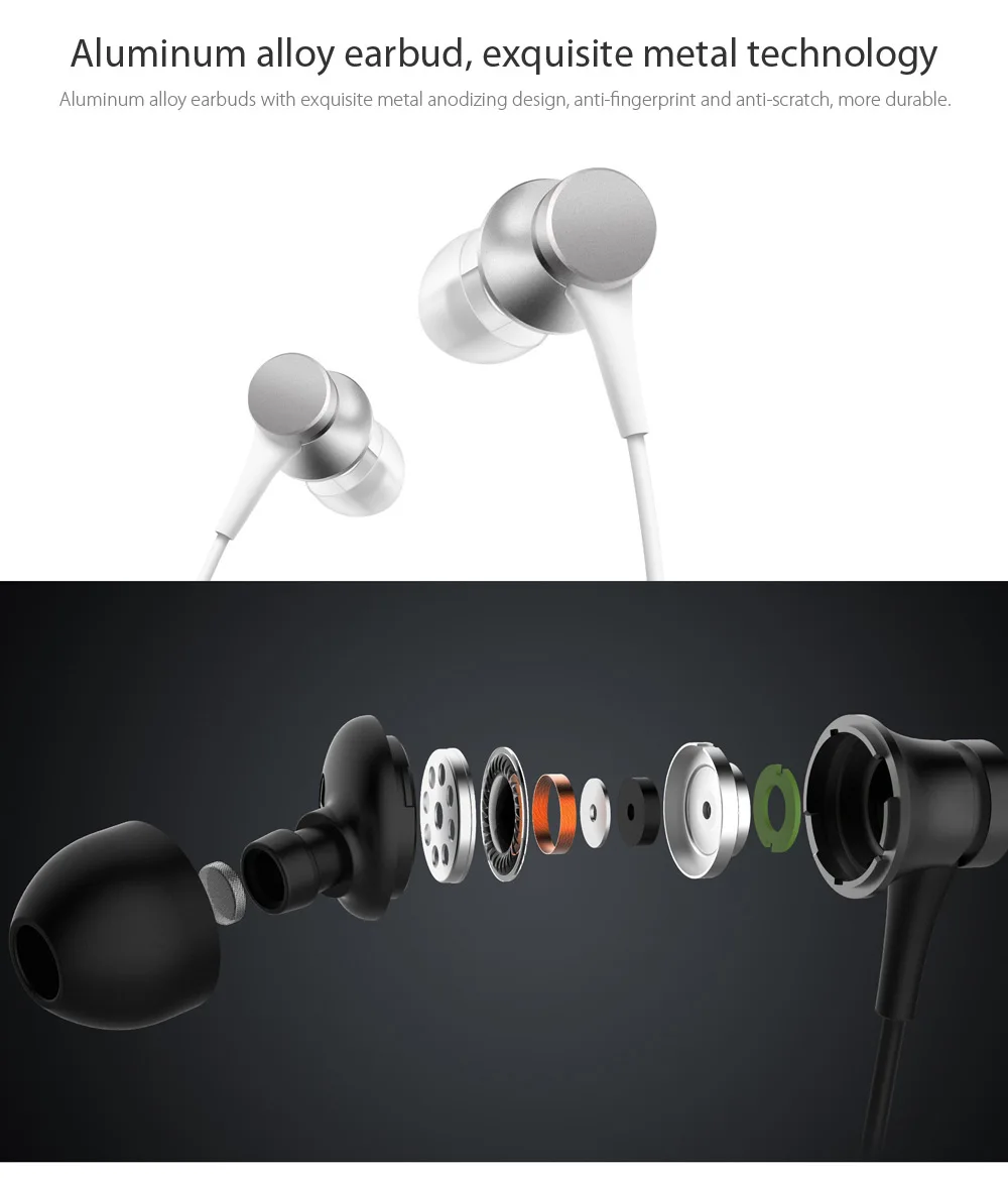 Original Xiaomi Piston In-ear Earphones with Mic Fresh Version