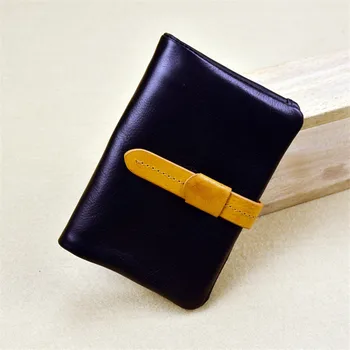 

ALAVCHNV new original handmade men's casual short wallet Japanese leather multifunctional tanned leather wallet BR3444