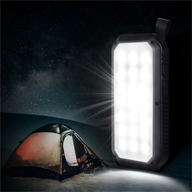 

Smuxi 21 LED 8000mAh Portable Solar Powered Camping Light 3 USB Mobile Power Bank for iPhone/ipad/Android