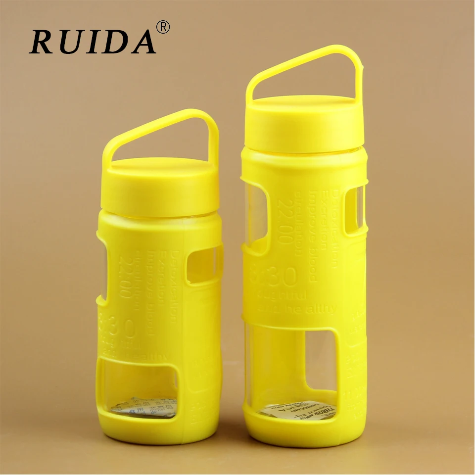 Korean version anti drop bottle candy color silicone sleeve insulation