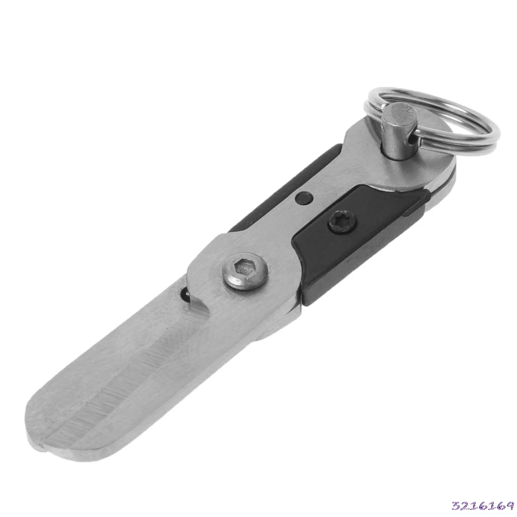 

Outdoor Survival EDC Mini Spring Scissor Pocket Tool Key Chain Stainless Steel