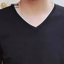 Вязаные свитера Для мужчин брендовые пуловеры мода Стиль осень-зима одноцветное Качество пуловер Для мужчин v-образным вырезом Повседневное Для мужчин свитер XXL