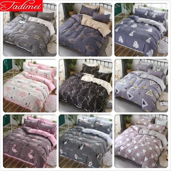 

New Fashion 3/4 pcs Bedding Set Adult Kids Child Bed Linen Quilt Comforter Duvet Cover Bedspreads Single Double Queen King Size