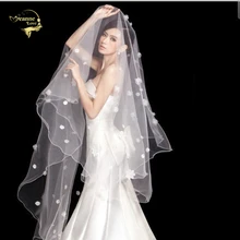 300 см в длину! Жемчужный Цветок! Лидер продаж! Свадебная вуаль Свадебные вуали свадебные аксессуары Цветочная вуаль OV9992