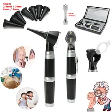 Уход за ребенком Профессиональный диагностический Otoscope волоконно-оптический медицинский широкий поле ушной шприц диагностический для детей