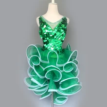 Стиль Костюмы для латинских танцев сексуальные для старшего поколения с блестками алмазные латинские танцевальные платья для женщин латинские танцевальные платья S-4XL