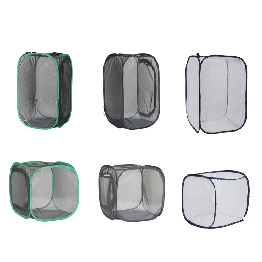 

1 Pcs Insect Breeding Cages Net Cloth Butterfly Mantis Stick Praying Cylindrical Pop-up Cage 2 Sizes