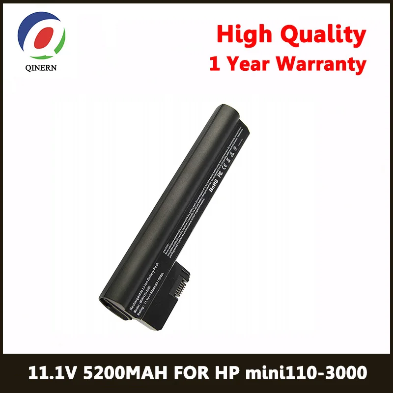 

QINERN 11.1V 5200MAh SA-mini110-3000 Laptop Battery For HP notebook HSTNN-CB1U for HP Mini 110-3000 PC Series for compaq Mini