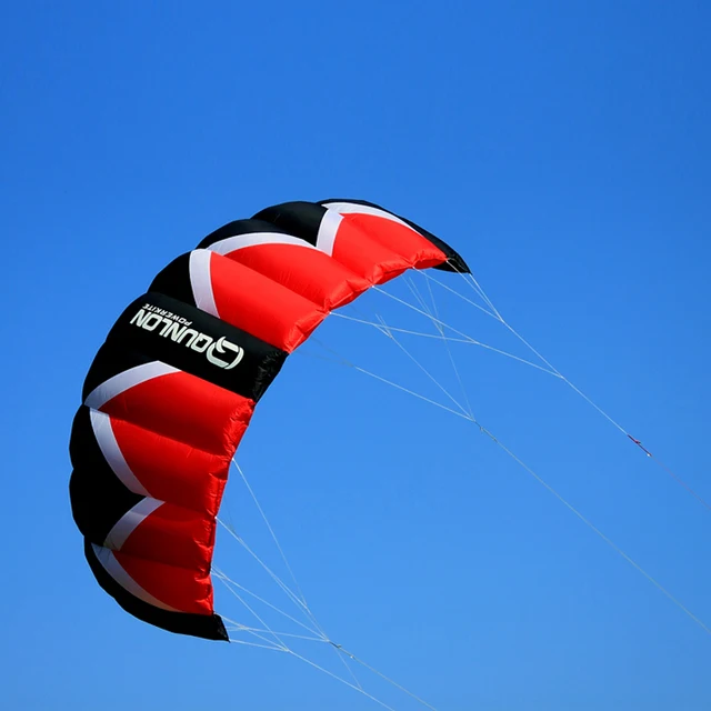 Cheap 3 Sqm Quad Line Parafoil Stunt Kite Kitesurfing Kiteboarding Power Kite Buggy With 55cm Bar Flying Kite Line