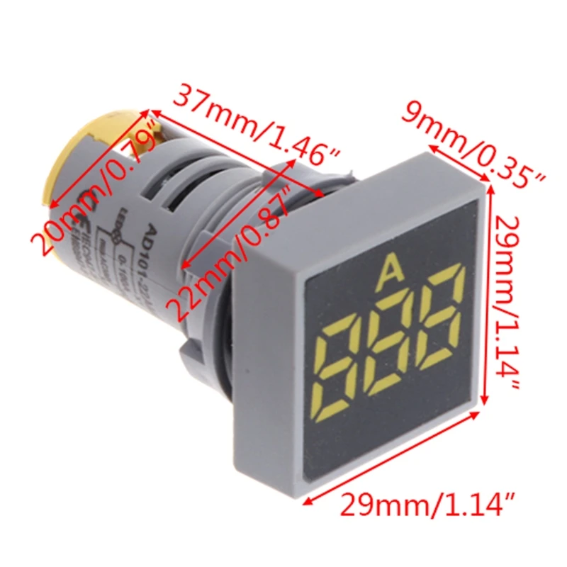 22 мм AC 12-500 в вольтметр квадратная панель светодиодный цифровой измеритель напряжения индикаторный светильник