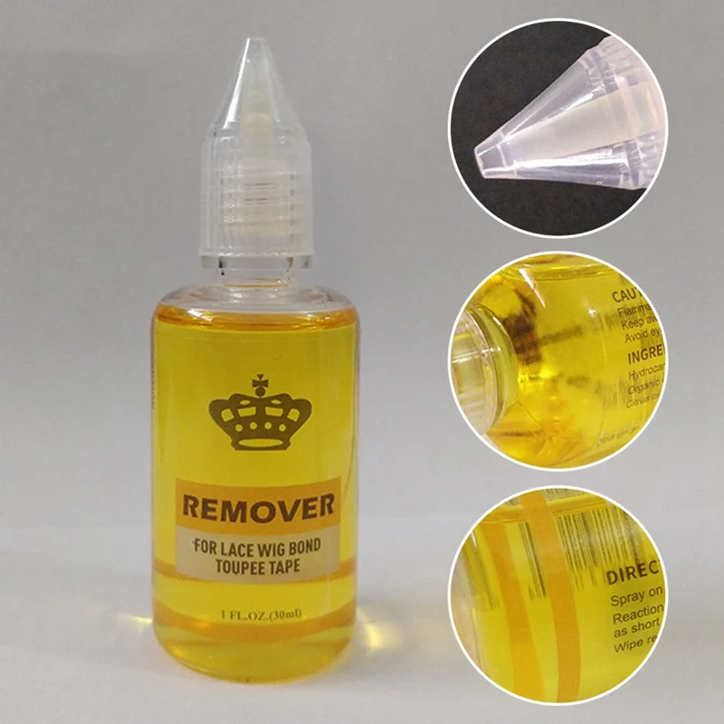 30ml Hair Extension Remover For Lace Wig Bond Toupee Tape Glue Adhesive Hair Remover