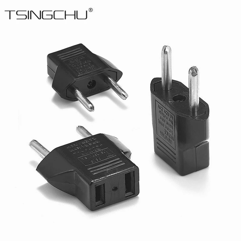

TSINGO 250V 10A US/EU/AU Outlet Adapter Converter Universal Travel Wall AC Power Charger 2 Round Pin Plug Socket 6A 125V Adapter