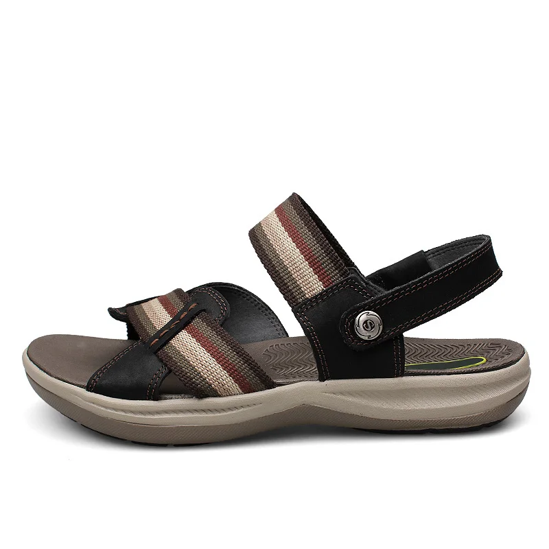 

Hot Sale New Fashion Summer Leisure Beach Men Shoes High Quality Leather Sandals The Big Yards Men's Sandals Size 36-47