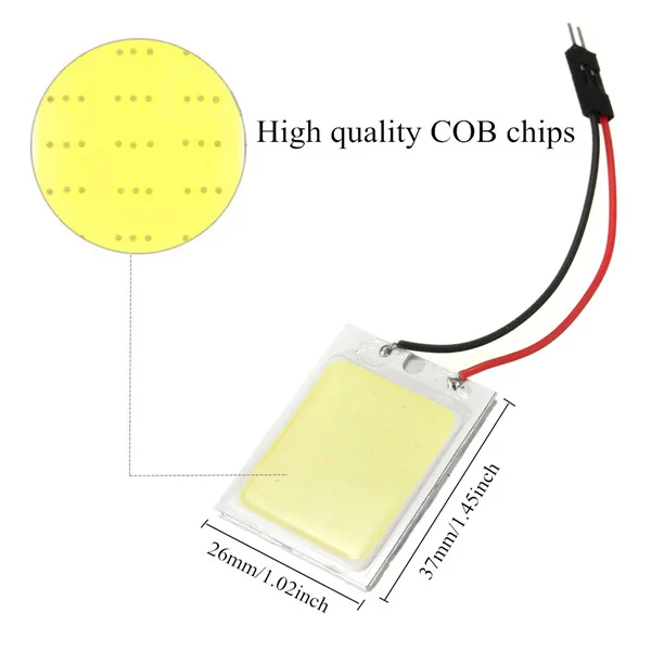 Большая Акция T10 24 SMD COB светодиодный Панель супер белый авто Интерьер Чтение карта лампа светильник купол с фестонами BA9S 3 адаптер 12 В