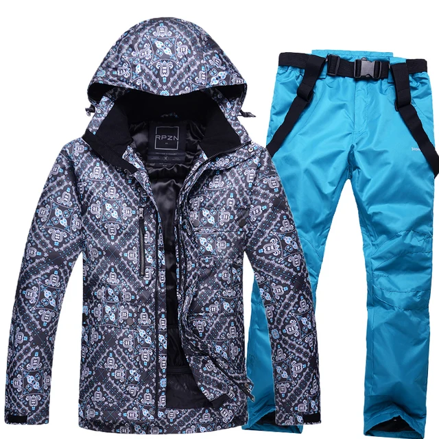 Best price at $135 Cheap New Style Men Ski Suit Windproof Waterproof Outdoor Sport Wear Skiing Snowboard Winter Warm Clothing Jacket+Pants Thicken Suit