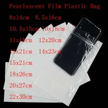 100 pçs/lote Branco Transparente Auto Seal Zipper Sacos De Plástico Poli Sacos de Filme Pe Zip Lock Claro Bolsa Jóias Embalagem de Varejo sacos