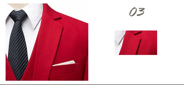 Мужские красные костюмы Размеры S-6XL Для мужчин s костюм куртки с жилетами и штаны новинка 2019 г. мужские свадебные костюмы