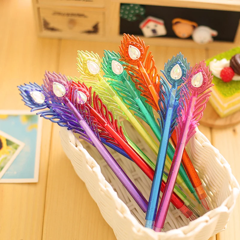 

1Set 12PCS English Calligraphy Feather Dip Peacock Pen Writing Ink Set Stationery Gift Box with 5 Nib Quill Pen Fountain Pen New