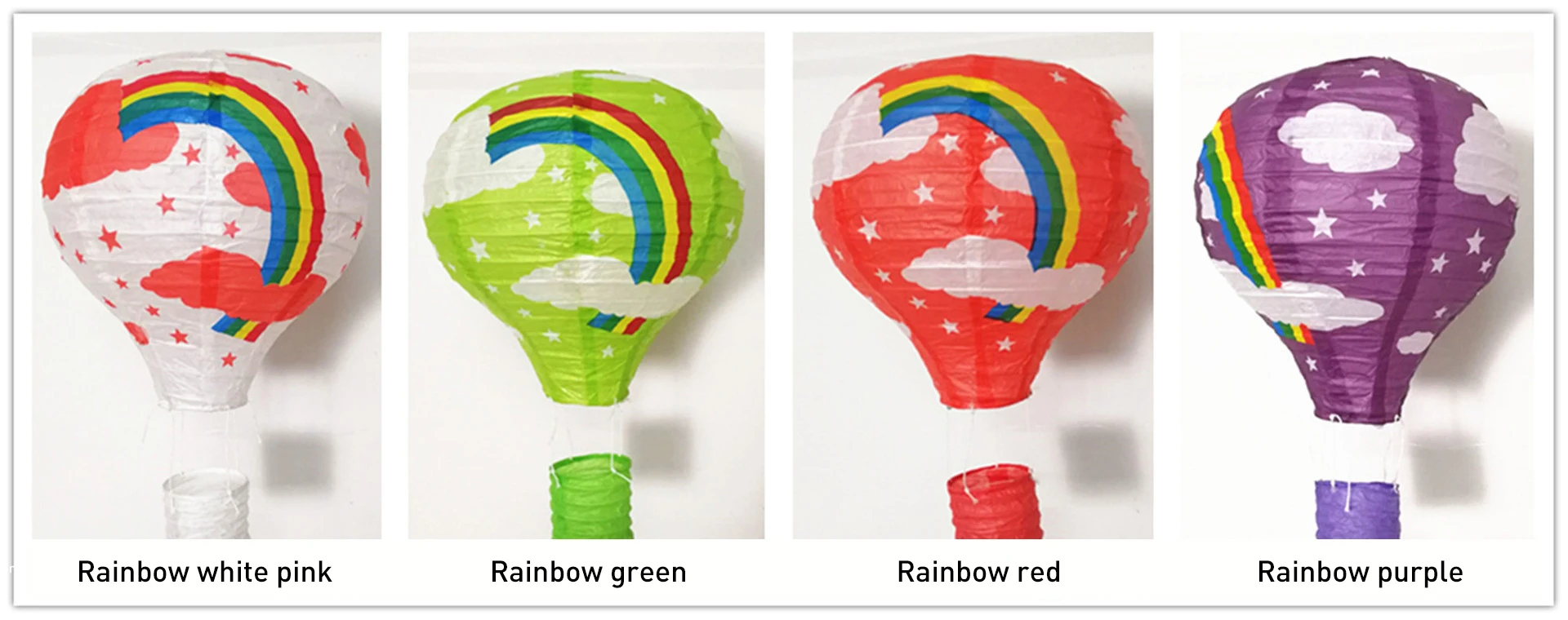 25/30/35/40 см тепловой аэростат Радуга Бумага Фонари бар Decora Детские День рождения Свадебные украшения вечерние поставки бумажная лампа