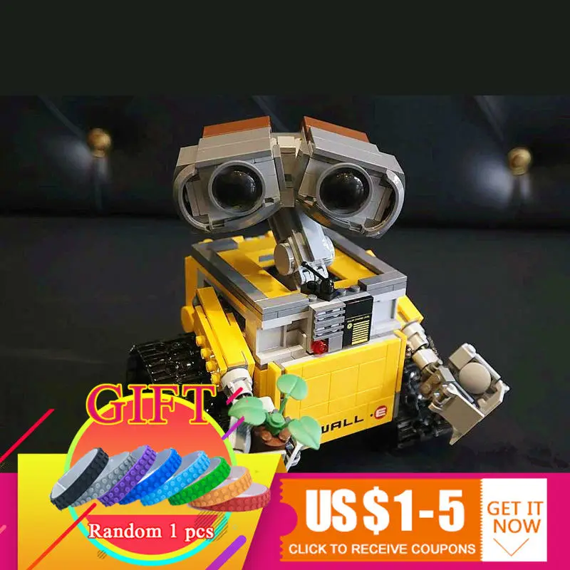 

16003 687pcs Idea Robot WALL E Set Model Building Blocks Kits compatible with 21303 toys for children gift lepin