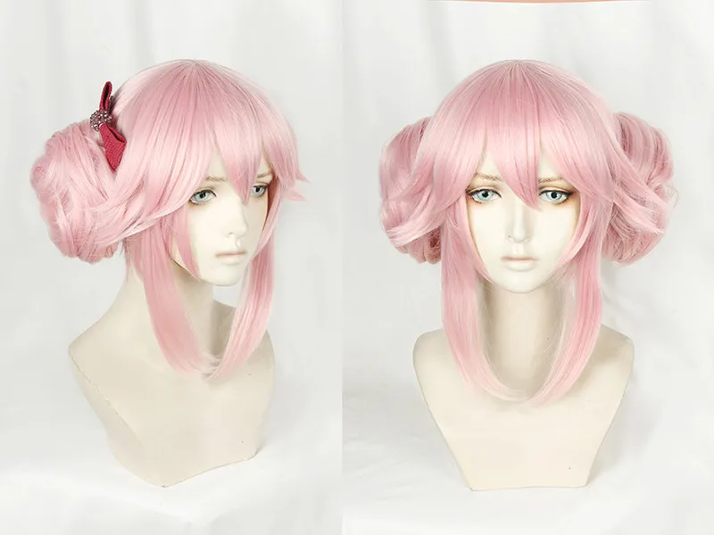 Fate/Grand Order Servant Cosplay Wig Tamamo No Mae Pink Hairpiece Wigs With Clip On Ponytail Halloween Carnival |