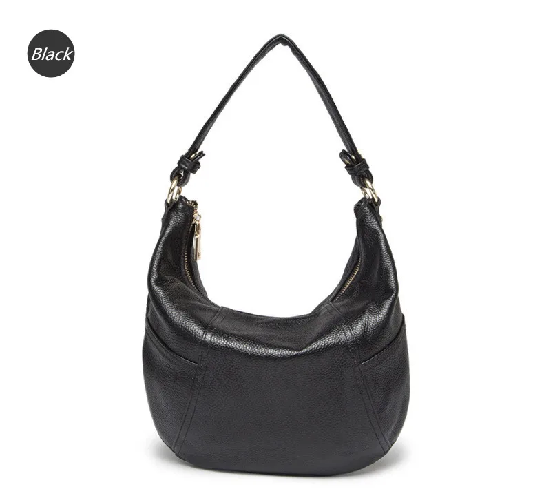 High Quality Genuine Leather Bag Woman Shoulder Bag Real Cow's Skin Bag Fashion HOBO Ladies Crossbody Bag 2018 (10)