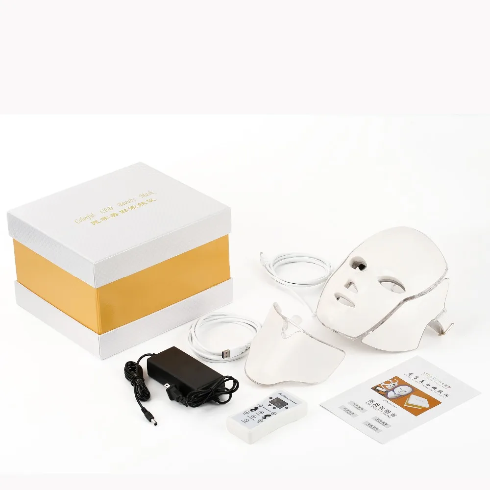  Hot 7 Color Light Photon Therapy Face Led Mask Beauty Device - 33007779890