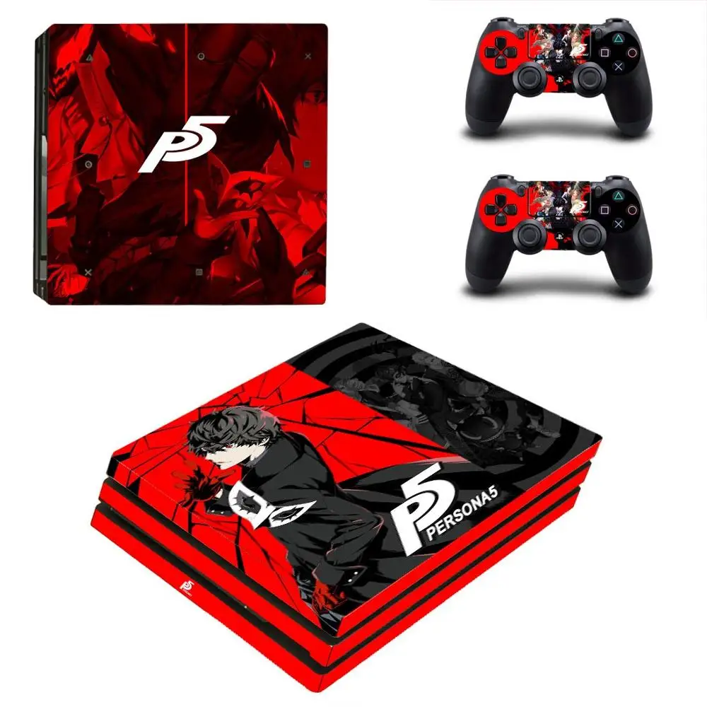 PS4 Pro наклейка на кожу Persona 5 стикер s Play станция 4 Pro PS 4 Pegatinas для sony Playstation 4 Pro консоль и два контроллера - Цвет: YSP4P-0970