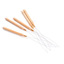 12 шт. деревянный Химическое наращивание волос петли инструмент вентиляции иглы ткачество Нитки для волос