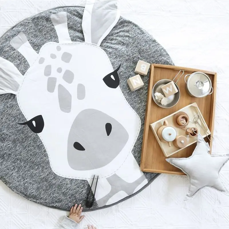 

Cartoon Giraffe printed baby mat children climbing carpet baby play mats newborn infant soft sleeping mat cotton