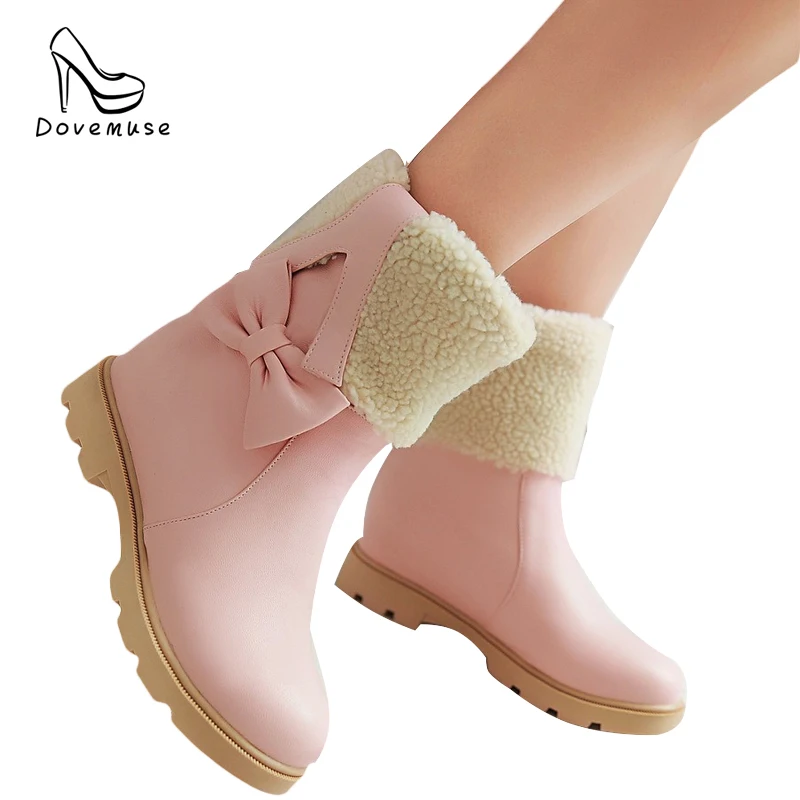 

Plus size 34-43 Shoes Woman Fashion Women Ankle Boots High Heels Snow Boots Platform Pumps keep warm women boots drop shipping
