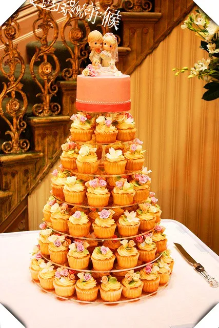 

wedding decoration/ 7 Tier Square Acrylic Cupcake Stands Wedding / Festival Supplies Cake Display Shelf
