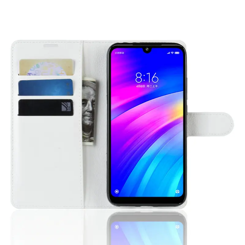 Кожаный чехол-книжка для Xiaomi Redmi 7, Xiaomi Redmi Note 7 Pro, Note7, 16 ГБ, 32 ГБ, 64 ГБ, чехол-кошелек с подставкой