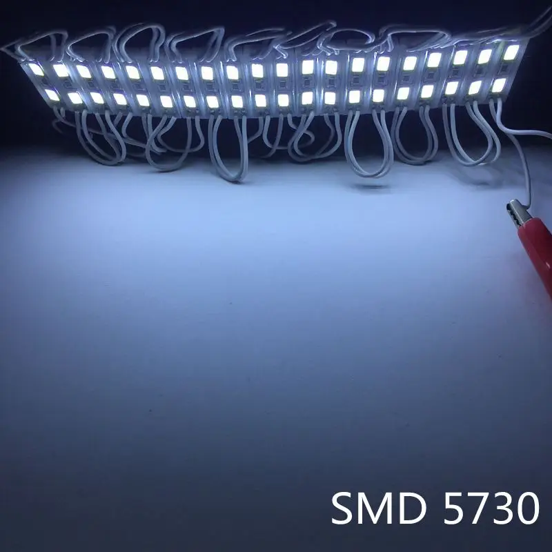 100 шт. водонепроницаемые светодиодные мини лампы SMD5730 для вывесок и
