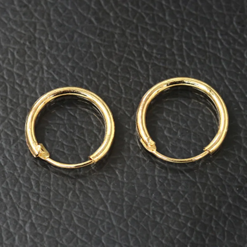 1 Pair Korean Simple Small Round Hoop Earrings For Women Men Punk 1 Pair Korean Simple Small Round Hoop Earrings For Women Men Punk Gold Silver Color 10 12 15mm Mini Circle Jewelry E485 In From
